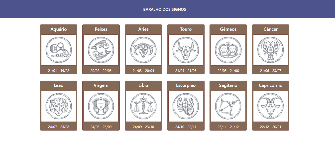 Baralho Signos